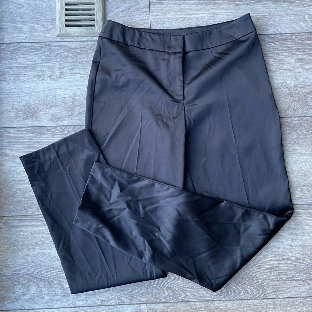 JS Collections Black Satin Trouser Pants Made in  Canada